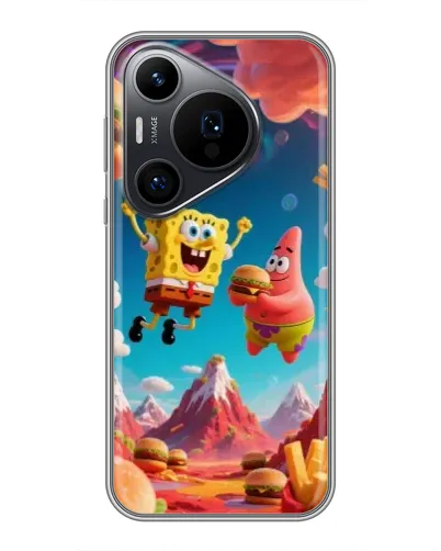Чехол для Huawei Pura 70 PRO с картинкой «Космический фастфуд»
