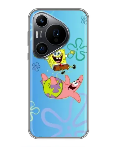 Чехол для Huawei Pura 70 PRO с картинкой «Спанч Боб и Патрик»