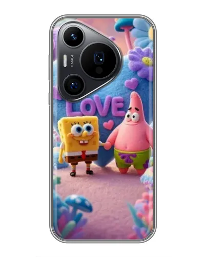 Чехол для Huawei Pura 70 PRO с картинкой «Губка Боб Патрик»