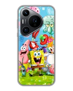 Чехол для Huawei Pura 70 PRO с картинкой «Губка Боб и друзья»