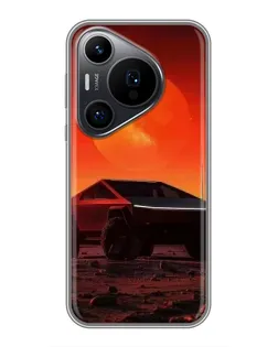 Чехол для Huawei Pura 70 PRO с картинкой «Cybertruck на Марсе»
