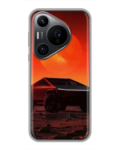 Чехол для Huawei Pura 70 PRO с картинкой «Cybertruck на Марсе»