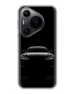 Чехол для Huawei Pura 70 PRO с картинкой «Силуэт Tesla Night»