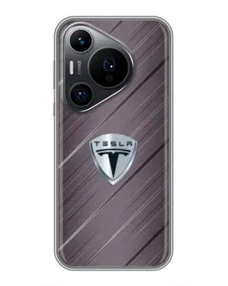 Чехол для Huawei Pura 70 PRO с картинкой «Металлическая текстура Tesla» Чехол для Huawei Pura 70 PRO с картинкой «Металлическая текстура Tesla»