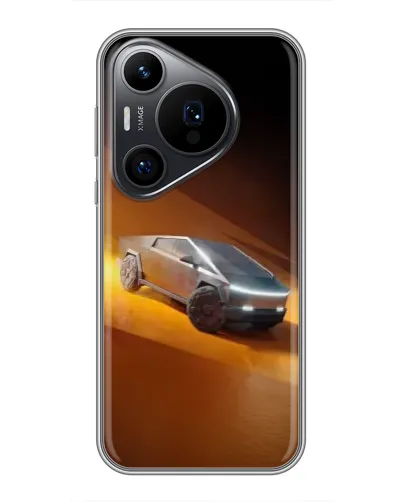 Чехол для Huawei Pura 70 PRO с картинкой «Cybertruck в пустыне»