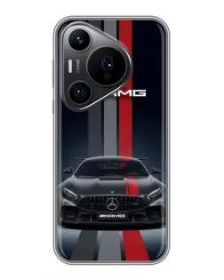 Чохол для Huawei Pura 70 PRO з картинкою «Mercedes — білий карбон»