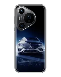 Чохол для Huawei Pura 70 PRO з картинкою «Нічний Mercedes EQ»