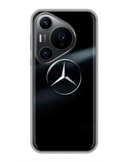 Чехол для Huawei Pura 70 PRO с картинкой «Mercedes на металле»