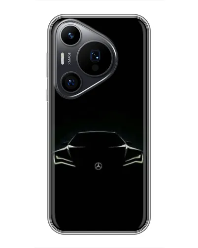 Чехол для Huawei Pura 70 PRO с картинкой «Mercedes — силуэт авто» Чехол для Huawei Pura 70 PRO с картинкой «Mercedes — силуэт авто»