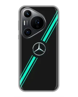 Чехол для Huawei Pura 70 PRO с картинкой «Спортивные линии Mercedes»