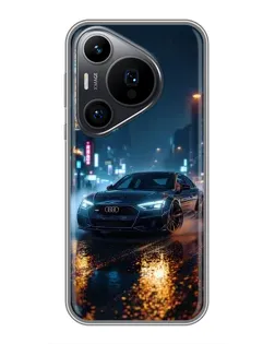 Чохол для Huawei Pura 70 PRO з картинкою «Нічне місто та Audi»