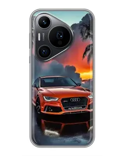 Чохол для Huawei Pura 70 PRO з картинкою «Audi — захід сонця»