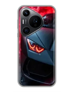 Чехол для Huawei Pura 70 PRO с картинкой «Lamborghini красное сияние»