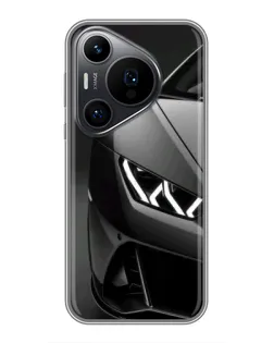 Чехол для Huawei Pura 70 PRO с картинкой «Lamborghini фары детализация»