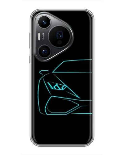 Чехол для Huawei Pura 70 PRO с картинкой «Голубой силуэт Lamborghini» Чехол для Huawei Pura 70 PRO с картинкой «Голубой силуэт Lamborghini»