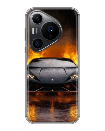 Чехол для Huawei Pura 70 PRO с картинкой «Lamborghini в огне» Чехол для Huawei Pura 70 PRO с картинкой «Lamborghini в огне»