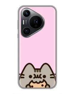 Чохол для Huawei Pura 70 PRO з картинкою «Pusheen та печиво»