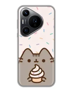 Чехол для Huawei Pura 70 PRO с картинкой «Пушин с кексом»