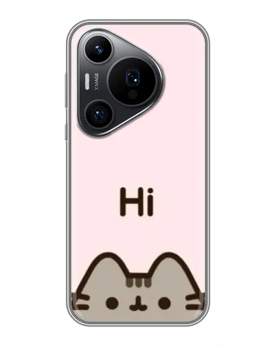 Чехол для Huawei Pura 70 PRO с картинкой «Пушин говорит Hi» Чехол для Huawei Pura 70 PRO с картинкой «Пушин говорит Hi»