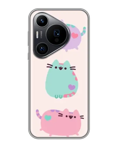 Чехол для Huawei Pura 70 PRO с картинкой «Pusheen трио» Чехол для Huawei Pura 70 PRO с картинкой «Pusheen трио»