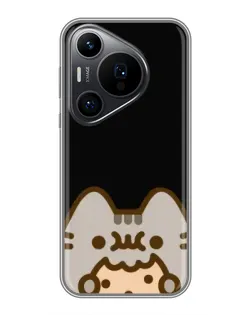 Чехол для Huawei Pura 70 PRO с картинкой «Пушин на черном»