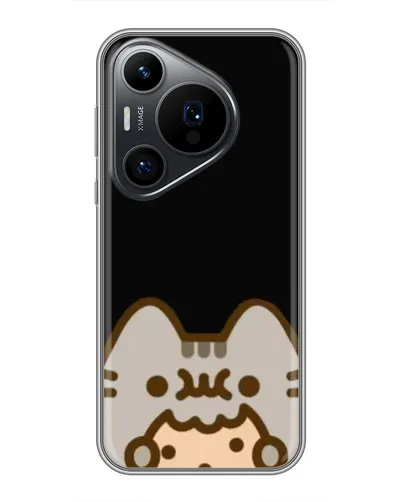Чехол для Huawei Pura 70 PRO с картинкой «Пушин на черном» Чехол для Huawei Pura 70 PRO с картинкой «Пушин на черном»
