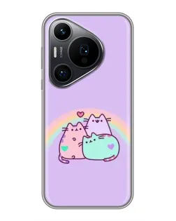 Чехол для Huawei Pura 70 PRO с картинкой «Радужные Пушины»