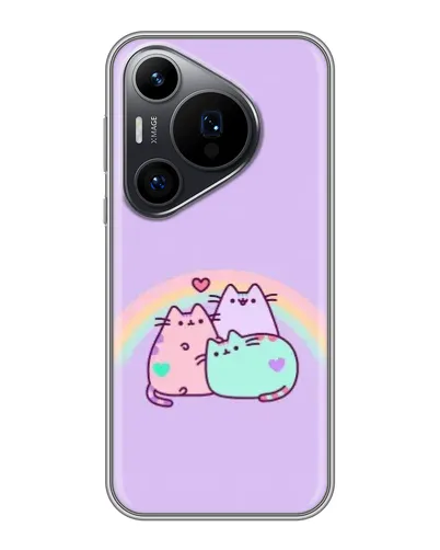 Чехол для Huawei Pura 70 PRO с картинкой «Радужные Пушины» Чехол для Huawei Pura 70 PRO с картинкой «Радужные Пушины»