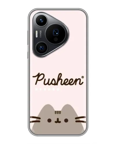 Чехол для Huawei Pura 70 PRO с картинкой «Pusheen логотип» Чехол для Huawei Pura 70 PRO с картинкой «Pusheen логотип»