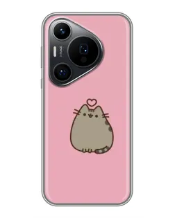Чехол для Huawei Pura 70 PRO с картинкой «Pusheen сердце»