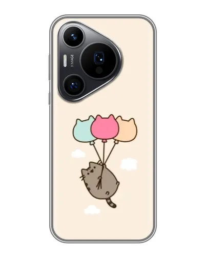 Чехол для Huawei Pura 70 PRO с картинкой «Пушин на шариках» Чехол для Huawei Pura 70 PRO с картинкой «Пушин на шариках»
