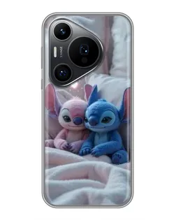 Чехол для Huawei Pura 70 PRO с картинкой «Плюшевые Стич Ангел»