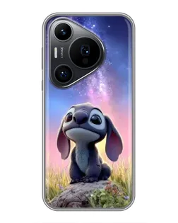 Чехол для Huawei Pura 70 PRO с картинкой «Стич на рассвете»
