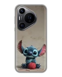 Чехол для Huawei Pura 70 PRO с картинкой «Стич на коричневом фоне»