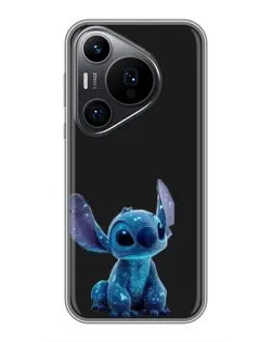 Чехол для Huawei Pura 70 PRO с картинкой «Стич на черном»