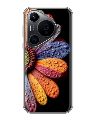 Чехол для Huawei Pura 70 PRO с картинкой «Радужный цветок»