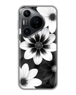 Чохол для Huawei Pura 70 PRO з картинкою «Монохромні айстри»