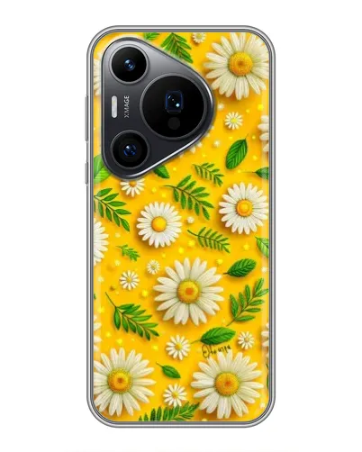 Чехол для Huawei Pura 70 PRO с картинкой «Ромашковое солнце»
