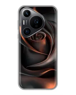Чохол для Huawei Pura 70 PRO з картинкою «Шовкова чорна троянда»