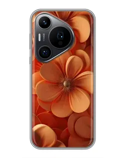 Чохол для Huawei Pura 70 PRO з картинкою «Помаранчева макро квітка»