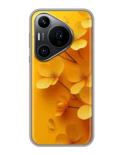 Чохол для Huawei Pura 70 PRO з картинкою «Золоті пелюстки»