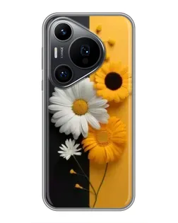 Чохол для Huawei Pura 70 PRO з картинкою «Соняшник та ромашка»