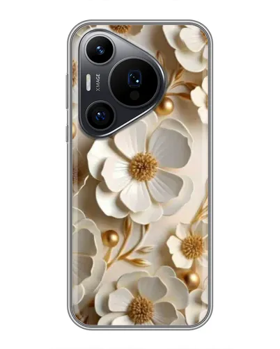 Чехол для Huawei Pura 70 PRO с картинкой «Белие бумажние  цвети»