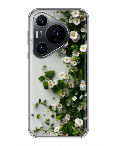 Чехол для Huawei Pura 70 PRO с картинкой «Ветка мелких белых цветов»
