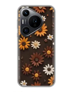 Чохол для Huawei Pura 70 PRO з картинкою «Візерунок з маленьких соняшників»