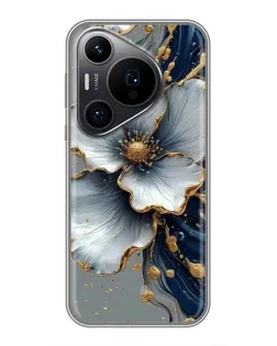 Чохол для Huawei Pura 70 PRO з картинкою «Біла квітка та золотий флюїд»