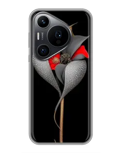 Чохол для Huawei Pura 70 PRO з картинкою «Срібна фантазійна квітка»