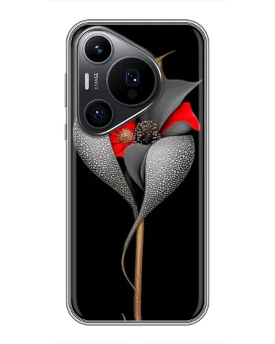Чехол для Huawei Pura 70 PRO с картинкой «Серебряный фантазийный цветок» Чехол для Huawei Pura 70 PRO с картинкой «Серебряный фантазийный цветок»