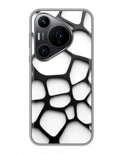 Чехол для Huawei Pura 70 PRO с картинкой «Белая объемная сетка» Чехол для Huawei Pura 70 PRO с картинкой «Белая объемная сетка»