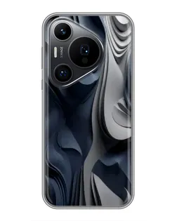 Чохол для Huawei Pura 70 PRO з картинкою «Об'ємні сині складки»